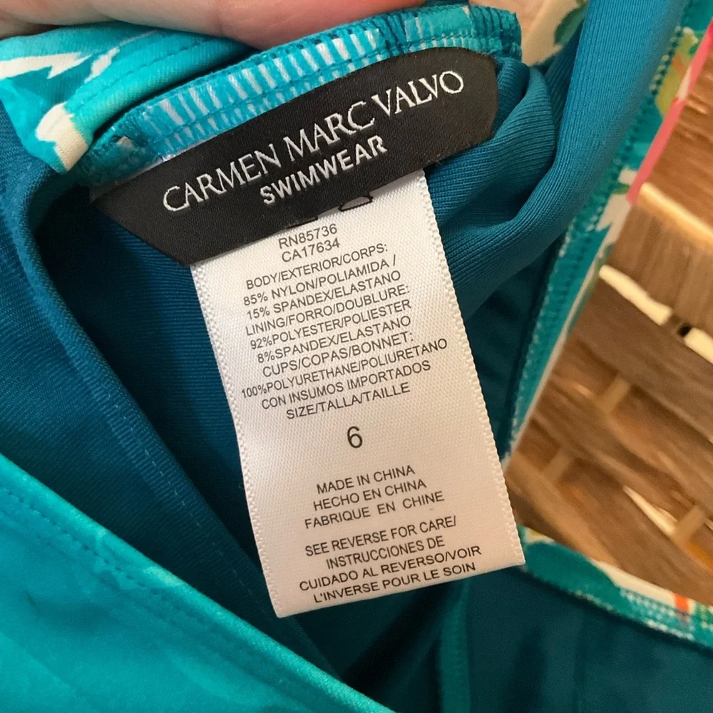 Carmen Marc Valvo Cross V Swimsuit - Picture 3 of 6